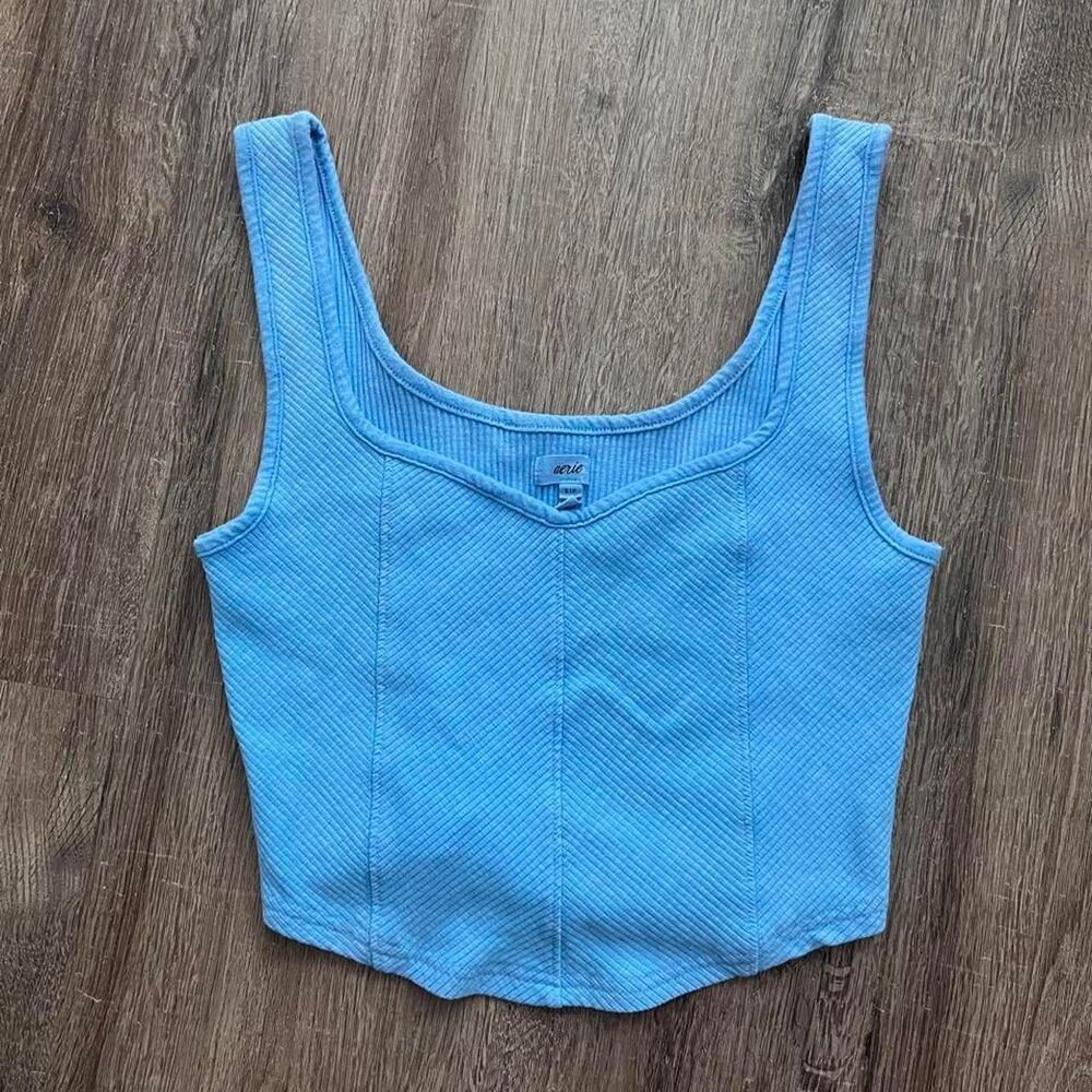 Aerie Women's Blue Crop-top